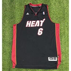 Lebron James Heat Adidas Basketball Jersey Sz 2x vintage miami wade nba